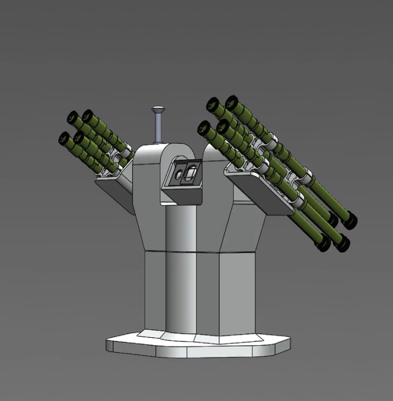 Stabilised Mulit-Launcher For Anti-Aircraft And Anti-Uav Defence